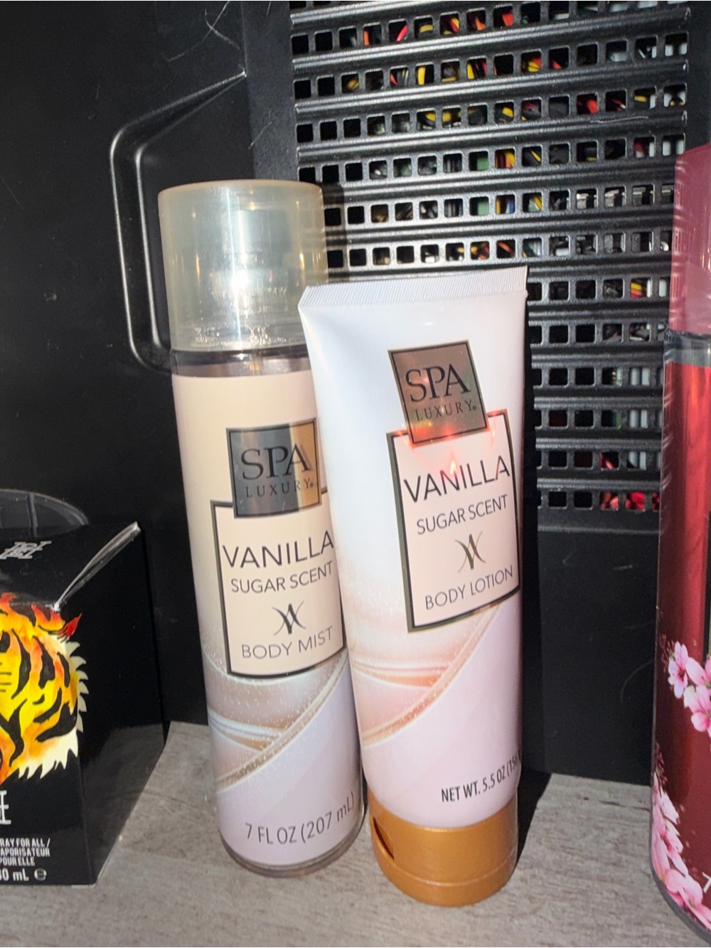 Vanilla Sugar Scent Body Mist and Lotion Set - Pink